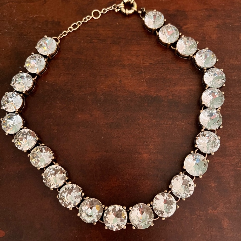 J. Crew Anna Wintour Crystal Goldtone Necklace